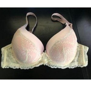Pink & beige lace bra - 36DD